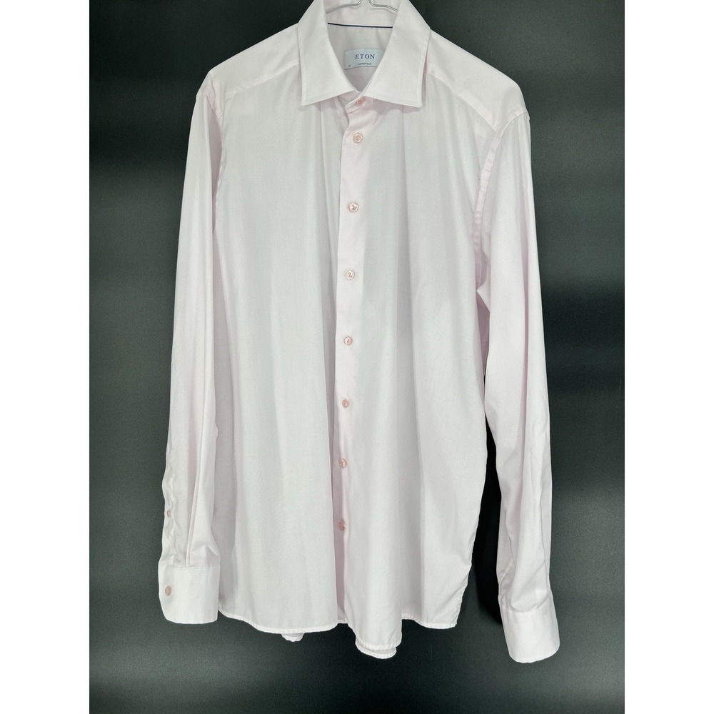 Eton Contemporary Pink w/Pink Buttons Long Sleeve Dress Shirt Size 41/16 (L)